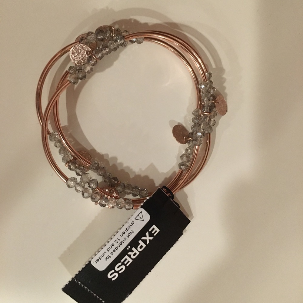 3 Row Bead and Gold Bracelet